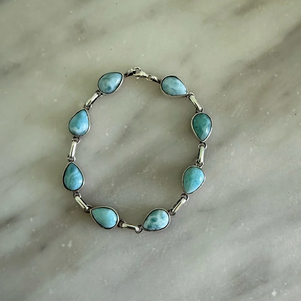 Larimar Teardrop Bracelet